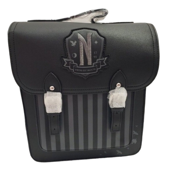 Wednesday Addams Rare Nevermore Academy Backpack NWT - Picture 2 of 8